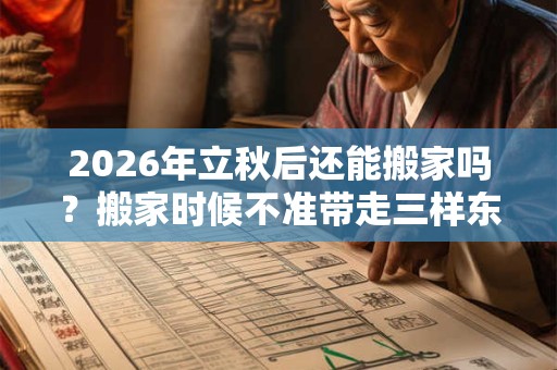 2026年立秋后还能搬家吗?搬家时候不准带走三样东西 2026年立秋后还能搬家吗?搬家时候不准带走三样东西