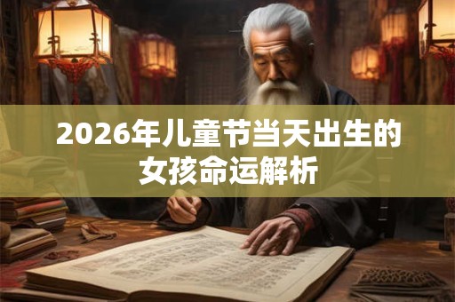 2026年儿童节当天出生的女孩命运解析 2026年儿童节当天出生的女孩命运解析