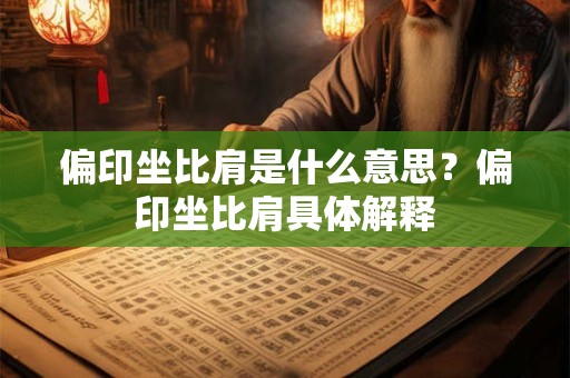 偏印坐比肩是什么意思？偏印坐比肩具体解释