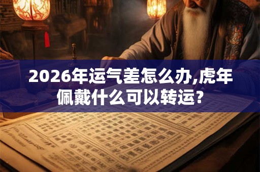 2026年运气差怎么办,虎年佩戴什么可以转运？