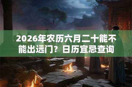 2026年农历六月二十能不能出远门？日历宜忌查询