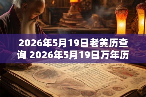 2026年5月19日老黄历查询 2026年5月19日万年历黄道吉日
