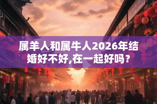 属羊人和属牛人2026年结婚好不好,在一起好吗? 属羊人和属牛人2026年结婚好不好,在一起好吗?