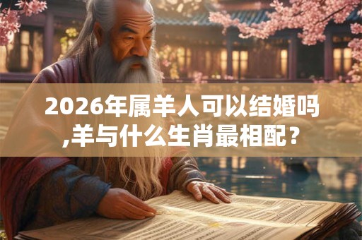 2026年属羊人可以结婚吗,羊与什么生肖最相配? 2026年属羊人可以结婚吗,羊与什么生肖最相配?