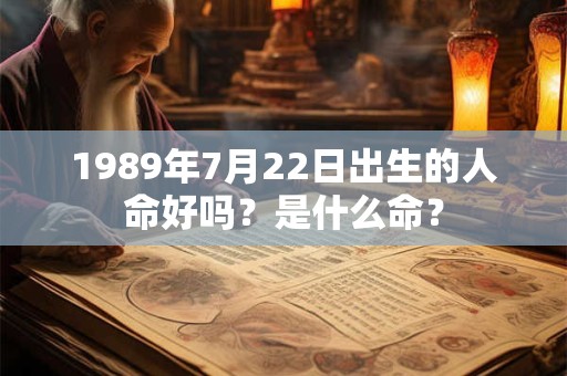 1989年7月22日出生的人命好吗？是什么命？