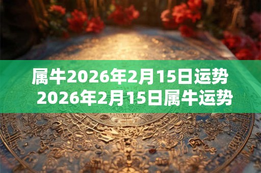属牛2026年2月15日运势  2026年2月15日属牛运势详解