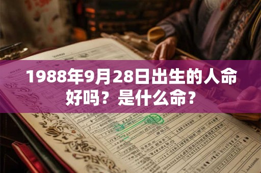 1988年9月28日出生的人命好吗？是什么命？