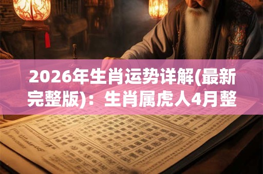 2026年生肖运势详解(最新完整版):生肖属虎人4月整体运势分析 2026年生肖运势详解(最新完整版):生肖属虎人4月整体运势分析