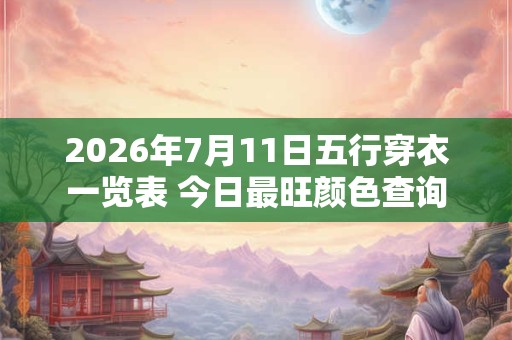 2026年7月11日五行穿衣一览表 今日最旺颜色查询