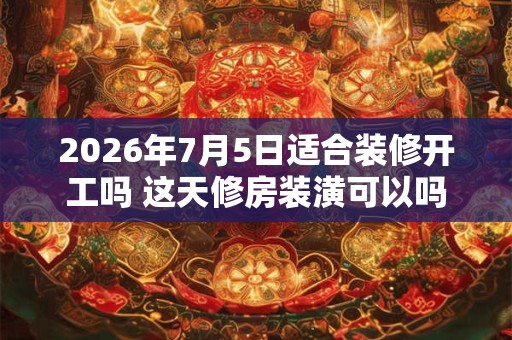 2026年7月5日适合装修开工吗 这天修房装潢可以吗