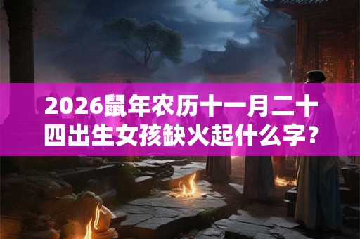 2026鼠年农历十一月二十四出生女孩缺火起什么字？