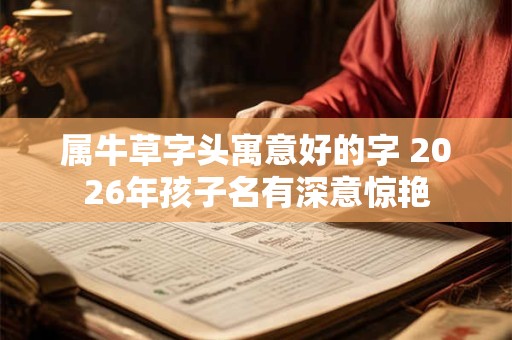 属牛草字头寓意好的字 2026年孩子名有深意惊艳