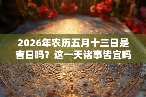 2026年农历五月十三日是吉日吗?这一天诸事皆宜吗 2026年农历五月十三日是吉日吗?这一天诸事皆宜吗