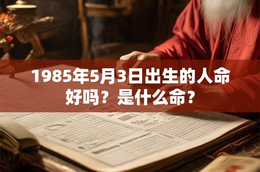 1985年5月3日出生的人命好吗？是什么命？