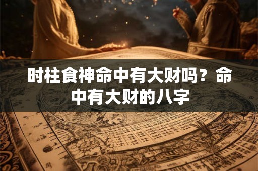 时柱食神命中有大财吗？命中有大财的八字