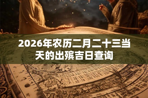 2026年农历二月二十三当天的出殡吉日查询
