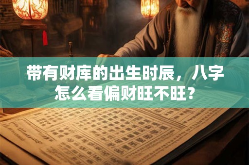 带有财库的出生时辰，八字怎么看偏财旺不旺？