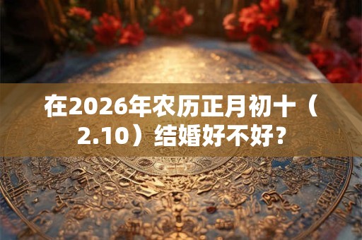 在2026年农历正月初十（2.10）结婚好不好？