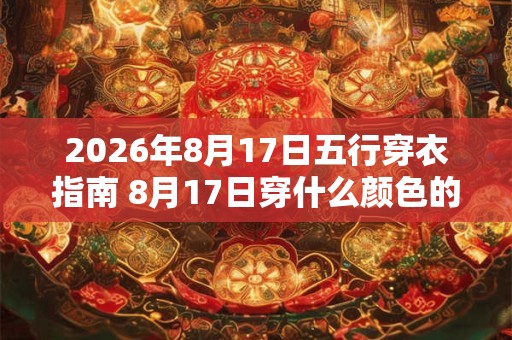 2026年8月17日五行穿衣指南 8月17日穿什么颜色的衣服