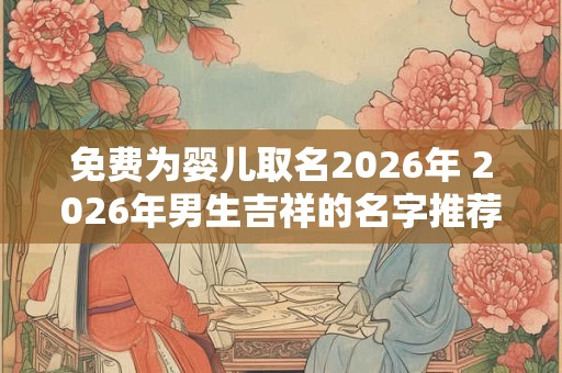 免费为婴儿取名2026年 2026年男生吉祥的名字推荐 免费为婴儿取名2026年 2026年男生吉祥的名字推荐