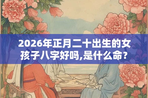 2026年正月二十出生的女孩子八字好吗,是什么命? 2026年正月二十出生的女孩子八字好吗,是什么命?