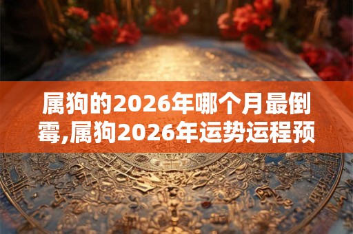 属狗的2026年哪个月最倒霉,属狗2026年运势运程预测