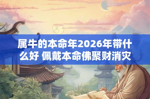 属牛的本命年2026年带什么好 佩戴本命佛聚财消灾