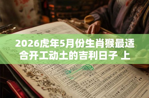 2026虎年5月份生肖猴最适合开工动土的吉利日子 上等动土日子