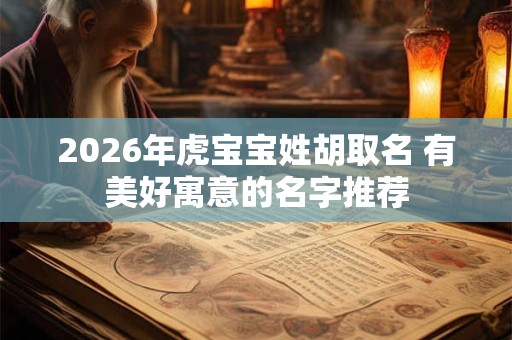 2026年虎宝宝姓胡取名 有美好寓意的名字推荐