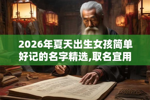 2026年夏天出生女孩简单好记的名字精选,取名宜用字 2026年夏天出生女孩简单好记的名字精选,取名宜用字
