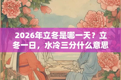 2026年立冬是哪一天？立冬一日，水冷三分什么意思？