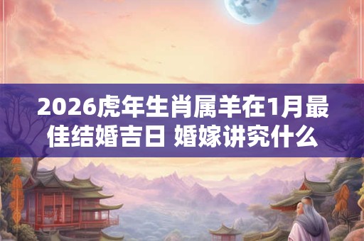 2026虎年生肖属羊在1月最佳结婚吉日 婚嫁讲究什么