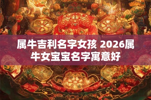 属牛吉利名字女孩 2026属牛女宝宝名字寓意好