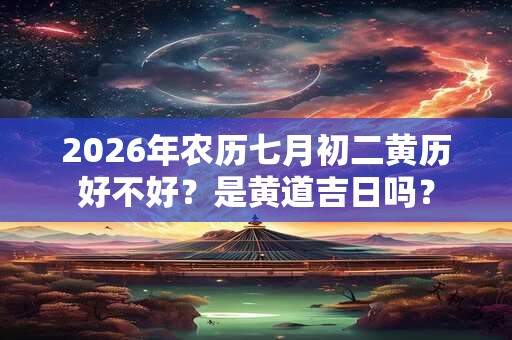 2026年农历七月初二黄历好不好?是黄道吉日吗? 2026年农历七月初二黄历好不好?是黄道吉日吗?