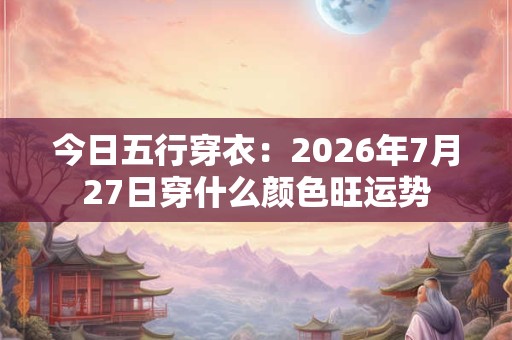 今日五行穿衣:2026年7月27日穿什么颜色旺运势 今日五行穿衣:2026年7月27日穿什么颜色旺运势