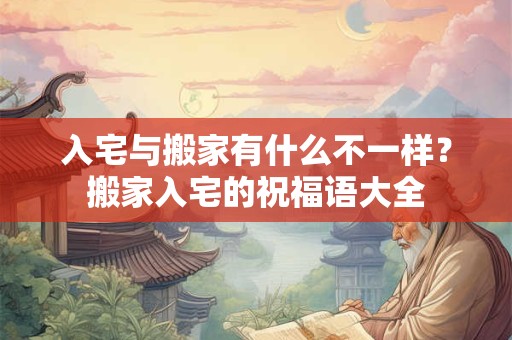 入宅与搬家有什么不一样?搬家入宅的祝福语大全 入宅与搬家有什么不一样?搬家入宅的祝福语大全