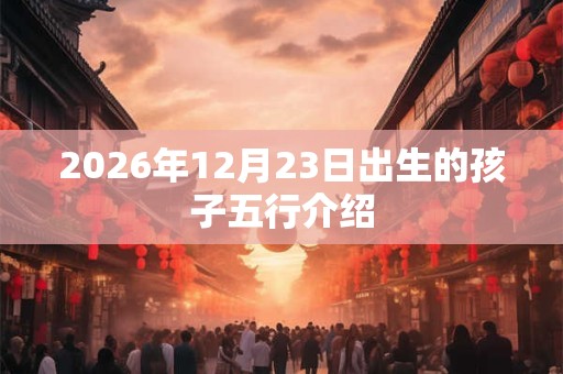 2026年12月23日出生的孩子五行介绍 2026年12月23日出生的孩子五行介绍