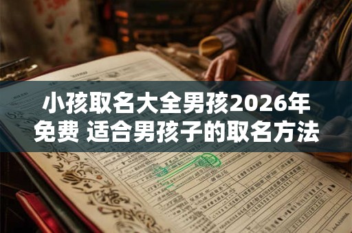 小孩取名大全男孩2026年免费 适合男孩子的取名方法