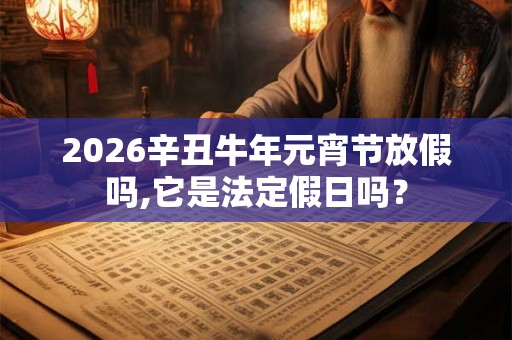 2026辛丑牛年元宵节放假吗,它是法定假日吗? 2026辛丑牛年元宵节放假吗,它是法定假日吗?
