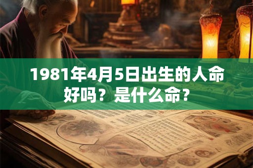 1981年4月5日出生的人命好吗？是什么命？