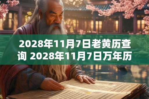 2028年11月7日老黄历查询 2028年11月7日万年历黄道吉日 2028年11月7日老黄历查询 2028年11月7日万年历黄道吉日
