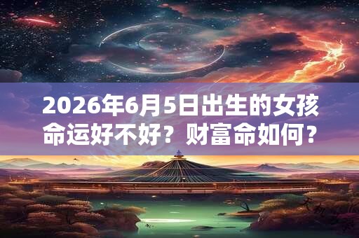 2026年6月5日出生的女孩命运好不好？财富命如何？