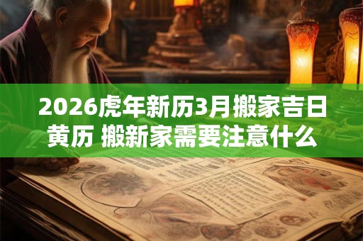 2026虎年新历3月搬家吉日黄历 搬新家需要注意什么？