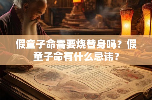 假童子命需要烧替身吗？假童子命有什么忌讳？
