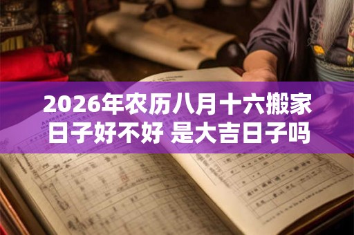 2026年农历八月十六搬家日子好不好 是大吉日子吗