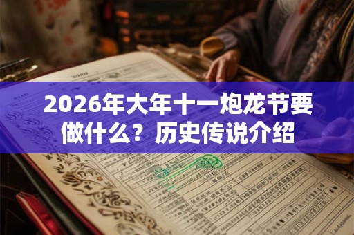 2026年大年十一炮龙节要做什么？历史传说介绍