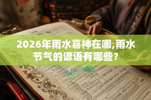 2026年雨水喜神在哪,雨水节气的谚语有哪些？
