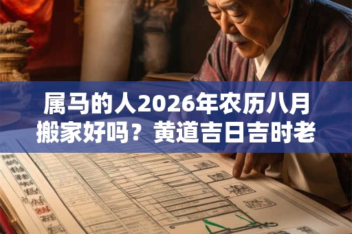 属马的人2026年农历八月搬家好吗？黄道吉日吉时老黄历查询