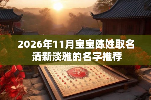 2026年11月宝宝陈姓取名 清新淡雅的名字推荐 2026年11月宝宝陈姓取名 清新淡雅的名字推荐