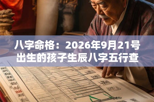 八字命格：2026年9月21号出生的孩子生辰八字五行查询